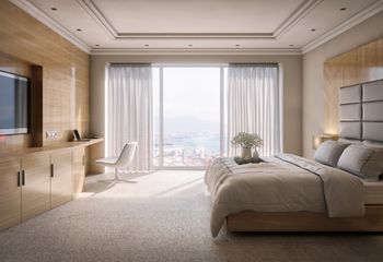 Hotel room interior in Los Angeles.